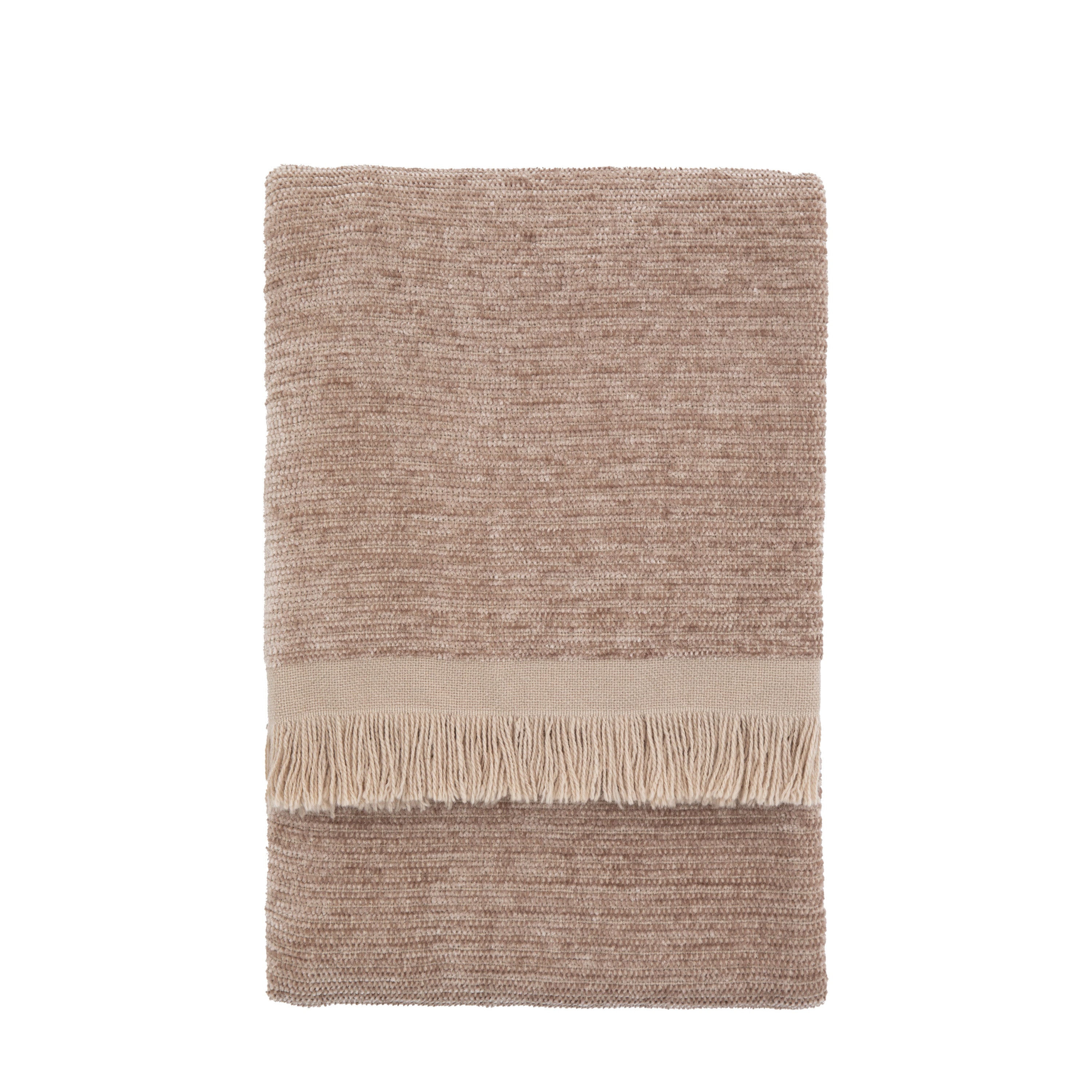Willow Natural Taupe Chenille Throw